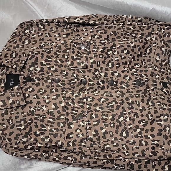 ๐๐HP๐ New Rails Steffi Mountain Leopard Jacket Linen Lyocell - Picture 2 of 7